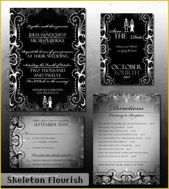 Free Gothic Wedding Invitation Templates Of Halloween Wedding Invitation 19 Psd Jpg format