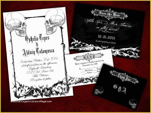 Free Gothic Wedding Invitation Templates Of Halloween Wedding Invitation 19 Psd Jpg format