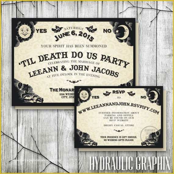 Free Gothic Wedding Invitation Templates Of Ouija Board Invitation for Wedding Reception Halloween