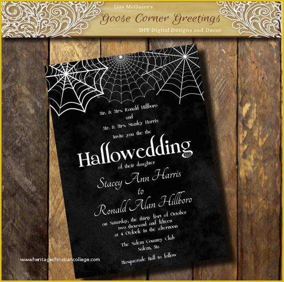 Free Gothic Wedding Invitation Templates Of Printable Halloween Wedding Invitation Hallowedding