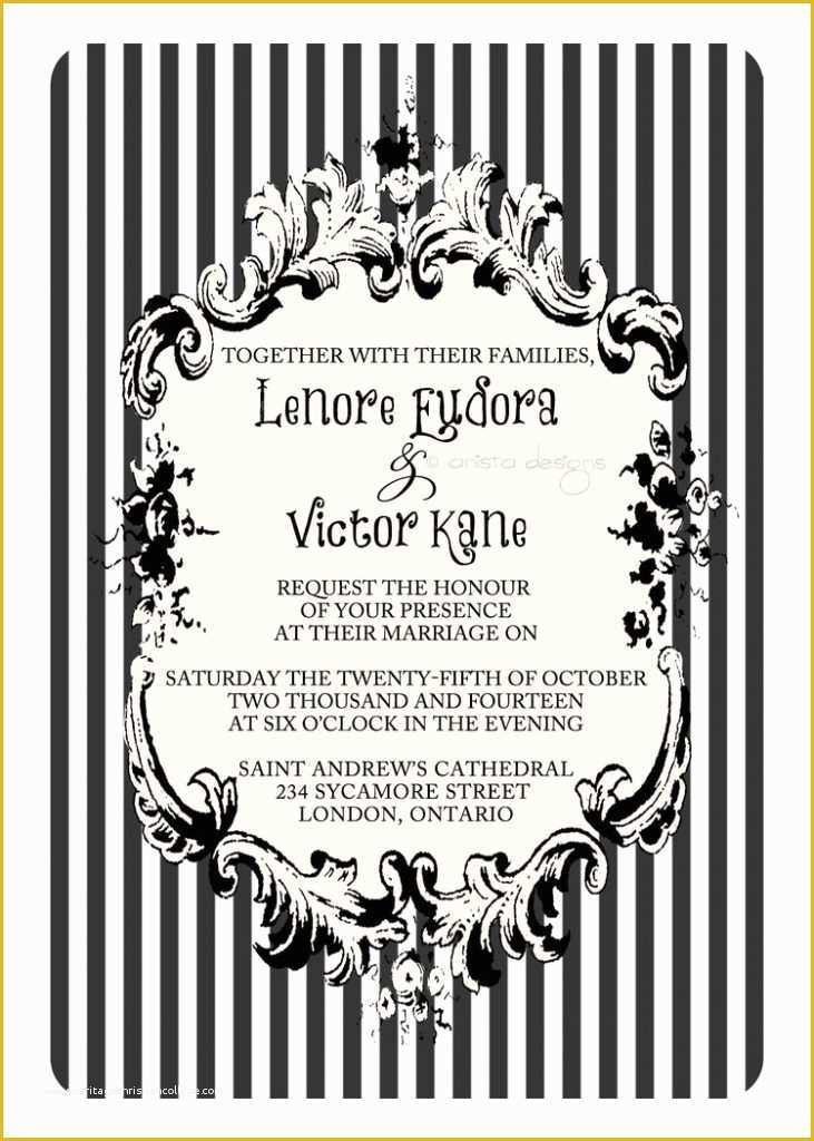 59 Free Gothic Wedding Invitation Templates | Heritagechristiancollege