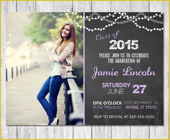 Free Graduation Announcement Photo Card Templates Of 4th July Invitation Templates Templates Resume