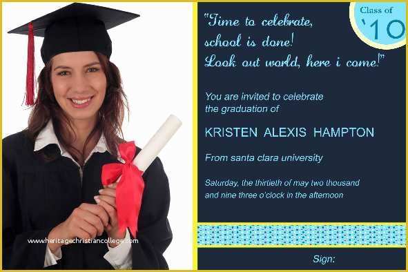 Free Graduation Announcement Photo Card Templates Of Free Photo Templates Graduation Announcement