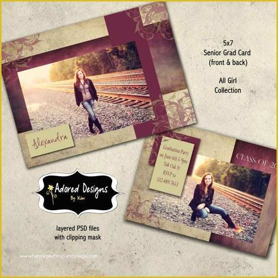 Free Graduation Announcement Photo Card Templates Of Girl Senior Graduation Announcement Shop by