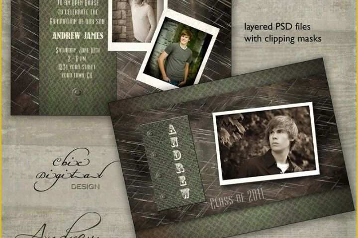 Free Graduation Announcement Photo Card Templates Of Graduation Announcement Card Template for Graphers 5x7