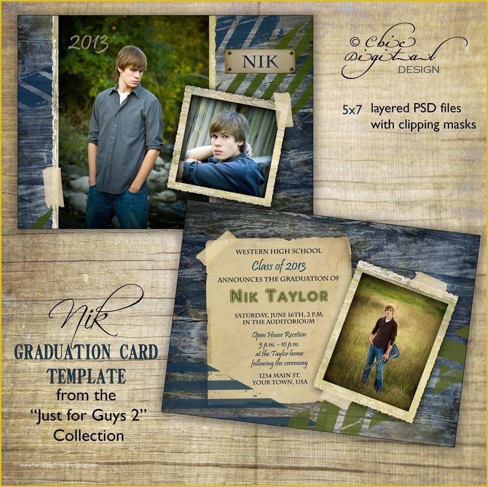 Free Graduation Announcement Photo Card Templates Of Graduation Announcement Card Template for Photographers Just