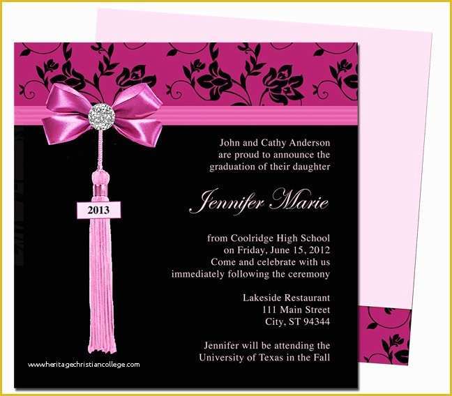 Free Graduation Announcement Photo Card Templates Of Graduation Announcements Templates Feminine Style Design