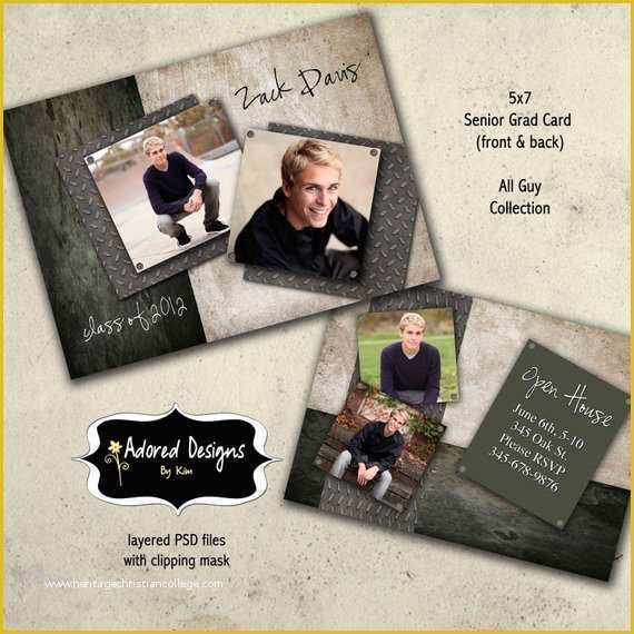 Free Graduation Announcement Photo Card Templates Of Items Similar to Guy Graduation Announcement Shop