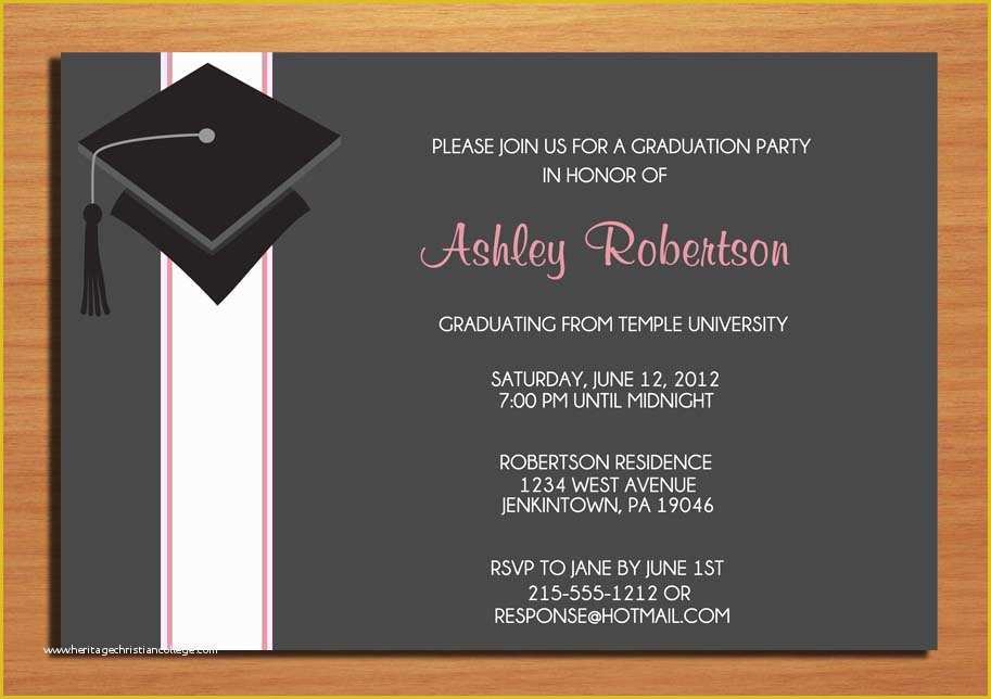 Free Graduation Announcement Photo Card Templates Of Party Invite Template Powerpoint Bountrfo