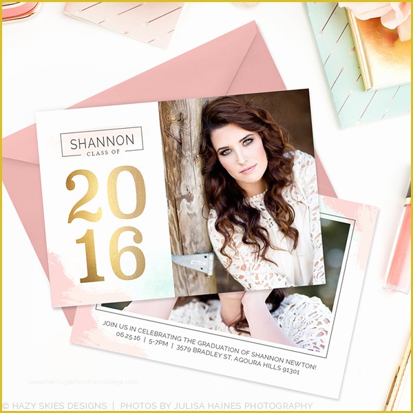 Free Graduation Announcement Photo Card Templates Of Senior Graduation Announcements