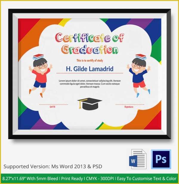 Free Graduation Certificate Template Of 11 Graduation Certificate Templates Word Pdf Documents