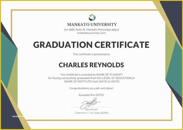 Free Graduation Certificate Template Of 18 Graduation Certificate Templates Word Pdf Documents