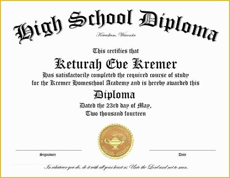 Free Graduation Certificate Template Of 60 Free High School Diploma Template Printable