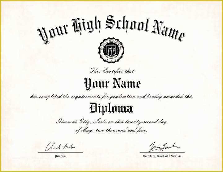 Free Graduation Certificate Template Of Free Printable High School Diploma Templates
