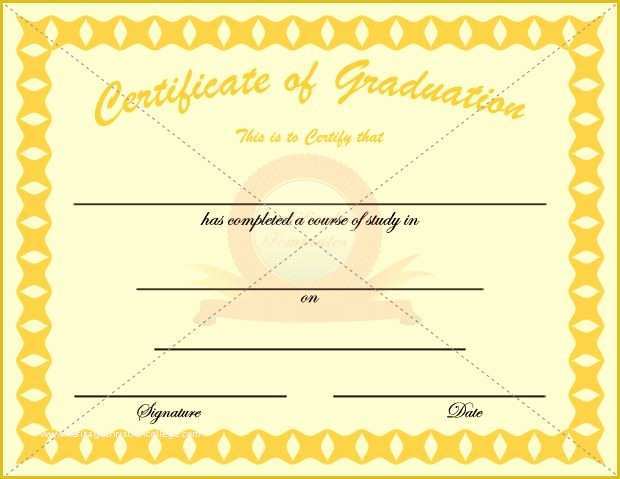 Free Graduation Certificate Template Of Graduation Certificate Golden Template