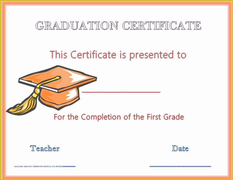 Free Graduation Certificate Template Of Hats Off Graduation Award Certificate