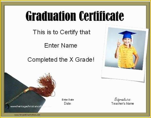 Free Graduation Certificate Template Of School Graduation Certificates