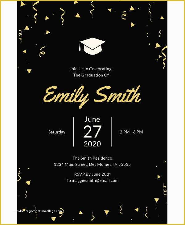 Free Graduation Invitation Templates for Word Of 11 High School Graduation Invitation Designs & Templates