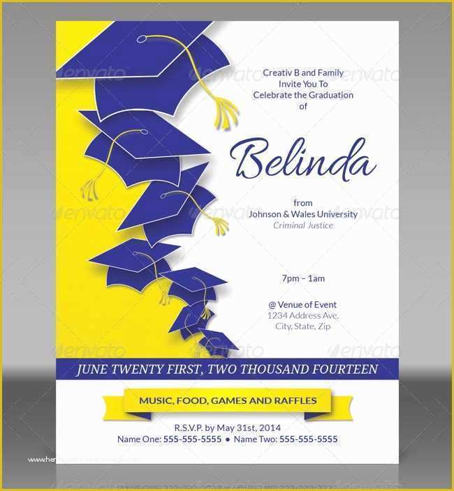 Free Graduation Invitation Templates for Word Of 18 New College Graduation Invitation Templates