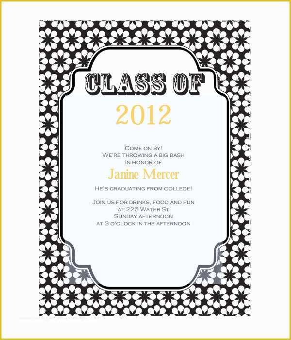 Free Graduation Invitation Templates for Word Of 7 Graduation Invitation Templates