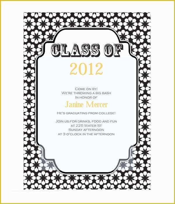 Free Graduation Invitation Templates for Word Of 7 Graduation Invitation Templates