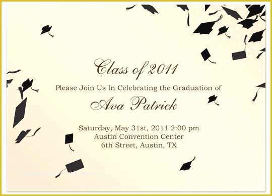 Free Graduation Invitation Templates for Word Of Free Graduation Party Invitation Templates for Word