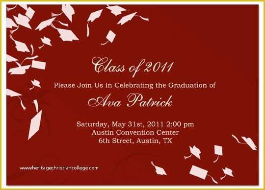 Free Graduation Invitation Templates for Word Of Graduation Invitation Template