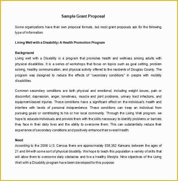 Free Grant Proposal Template Word Of 34 Grant Proposal Templates Doc Pdf Pages