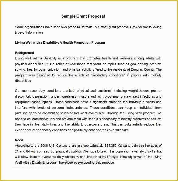 Free Grant Proposal Template Word Of 34 Grant Proposal Templates Doc Pdf Pages