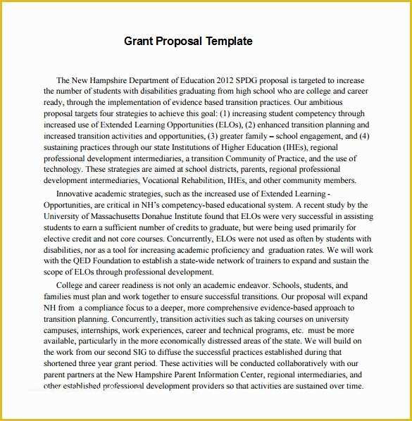 Free Grant Proposal Template Word Of Education Proposal Template Henrycmartin