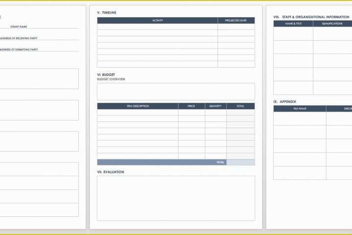 Free Grant Proposal Template Word Of Free Grant Proposal Templates