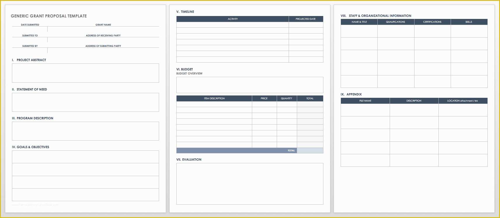 51 Free Grant Proposal Template Word