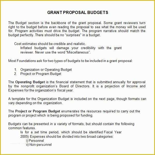 Free Grant Proposal Template Word Of Grant Application Bud Template