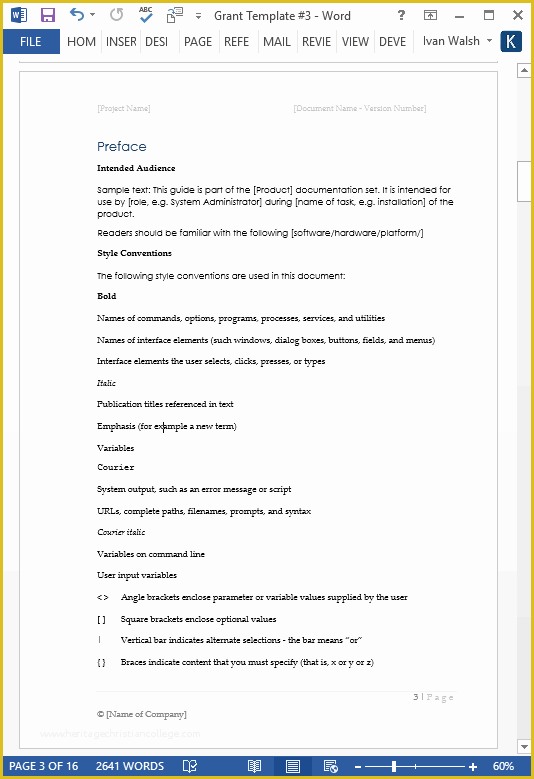 Free Grant Proposal Template Word Of Grant Proposal Template – Ms Word with Free Cover Letter