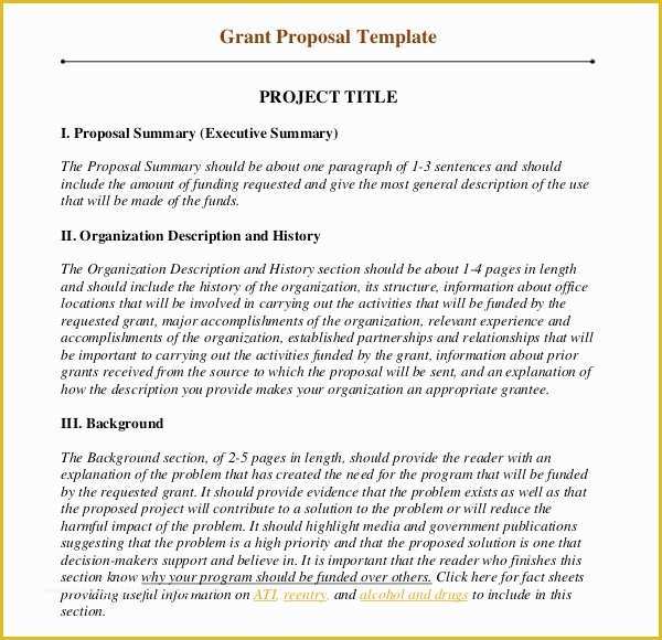 Free Grant Proposal Template Word Of Grant Writing Template – 8 Free Word Pdf Ppt Documents
