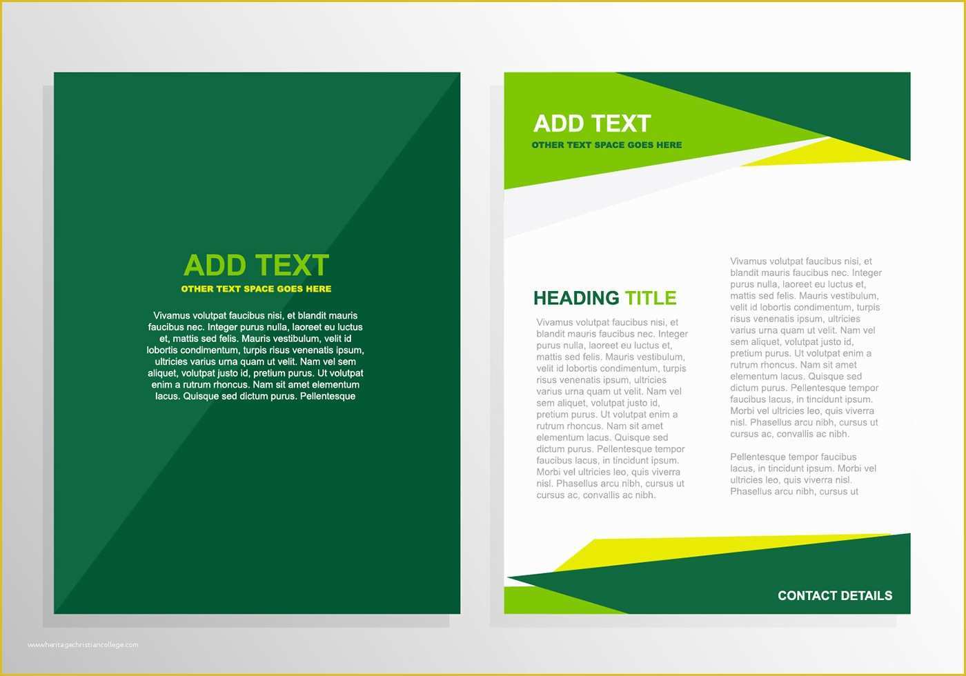 Free Graphic Design Templates Of Free Vector Green Brochure Template Design