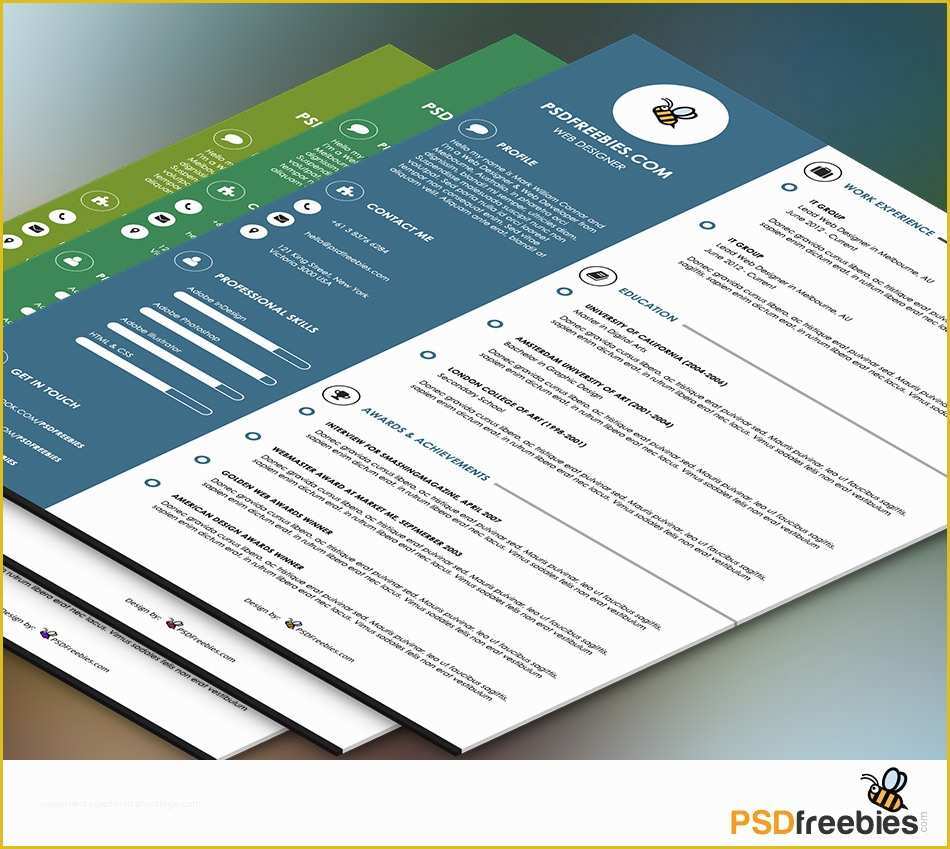 Free Graphic Design Templates Of Graphic Designer Resume Template Psd Psdfreebies