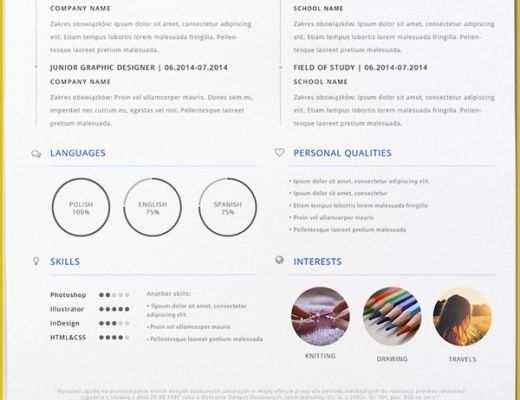 Free Graphic Templates Of 15 Free Elegant Modern Cv Resume Templates Psd