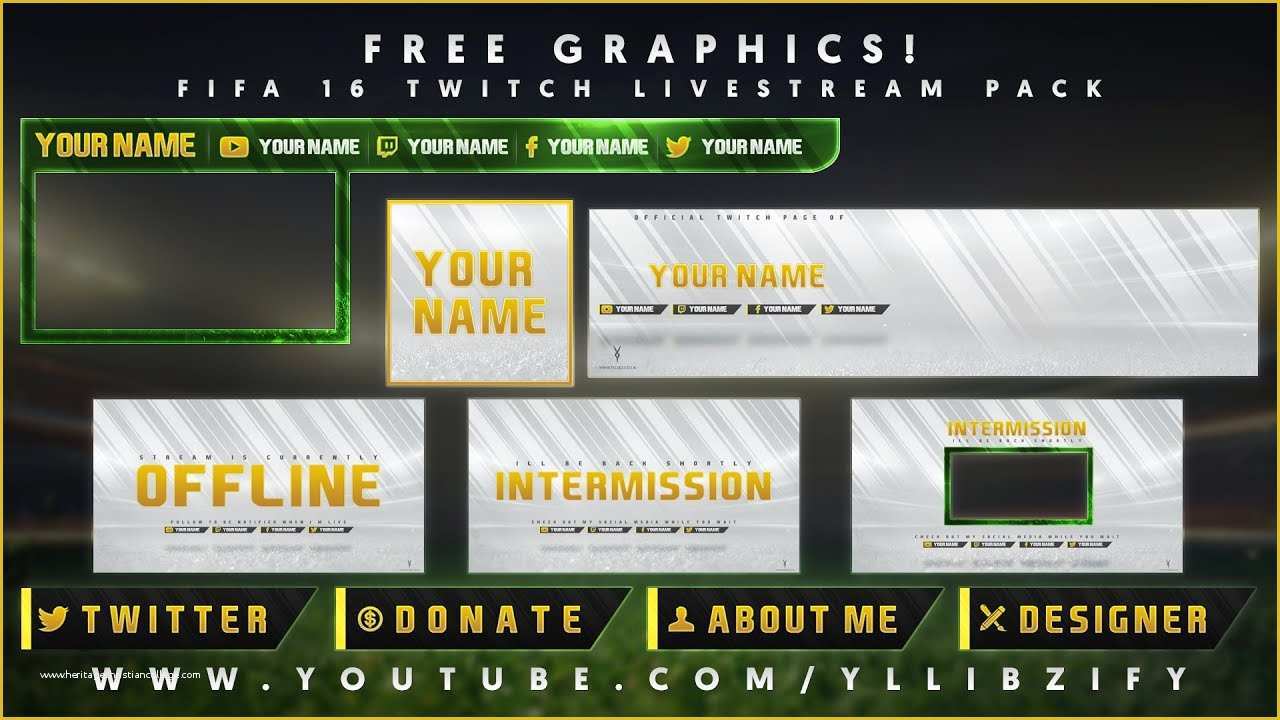 Free Graphic Templates Of Free Graphics Twitch Hitbox Livestream Template Pack 3