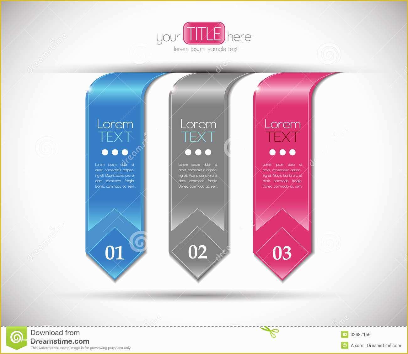 Free Graphic Templates Of Modern Number Banners Design Template Royalty Free Stock