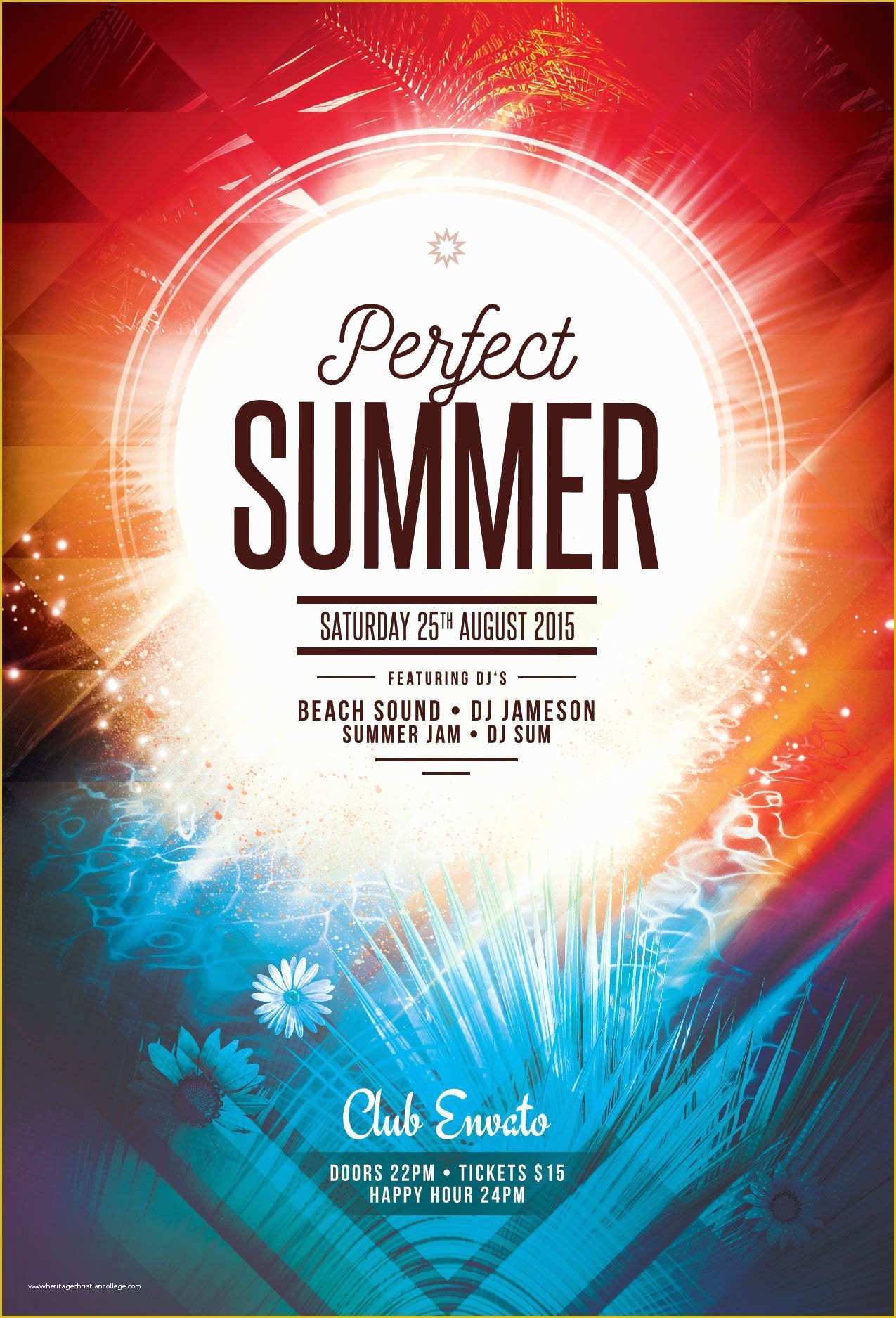 Free Graphic Templates Of Perfect Summer Flyer Template Download Psd File $6