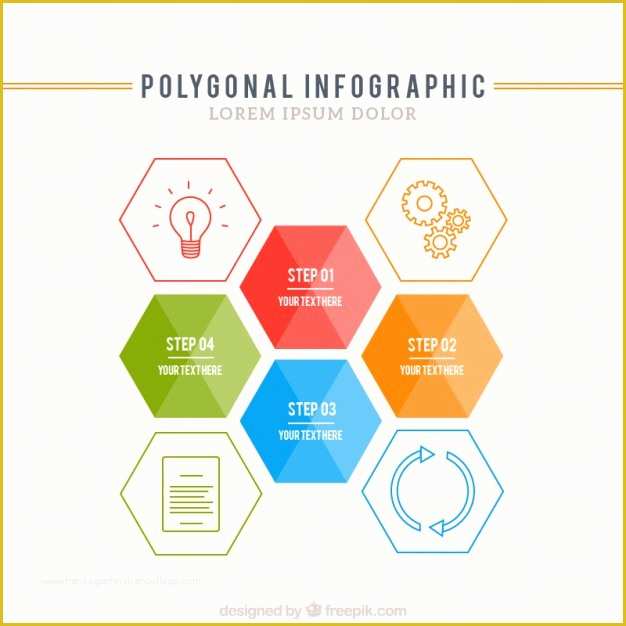 Free Graphic Templates Of Polygonal Infographic Template Vector