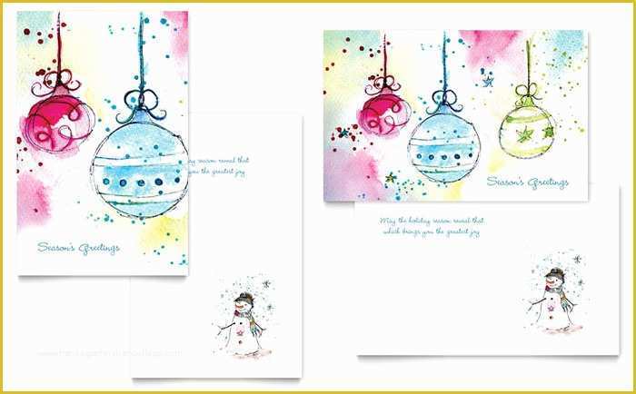 Free Greeting Card Templates Of Whimsical ornaments Greeting Card Template Design