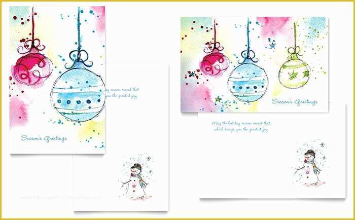 Free Greeting Card Templates Of Whimsical ornaments Greeting Card Template Design