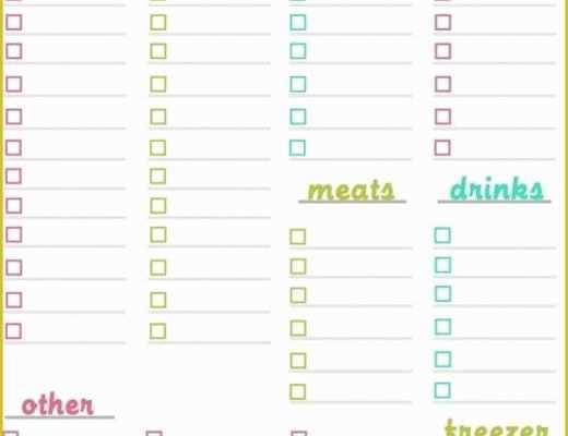 Free Grocery List Template Excel Of 6 Free Shopping List Templates Excel Pdf formats