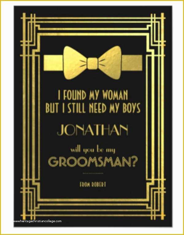 Free Groomsman Card Template Of 14 Groomsmen Invitation Card Templates Psd Ai