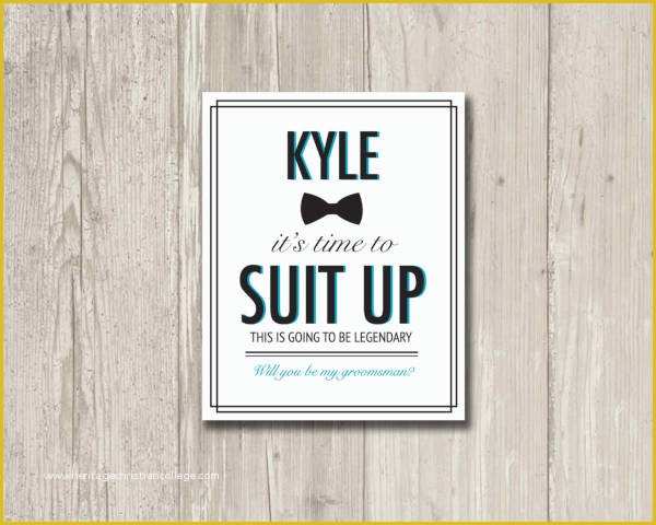 Free Groomsman Card Template Of 14 Groomsmen Invitation Card Templates Psd Ai