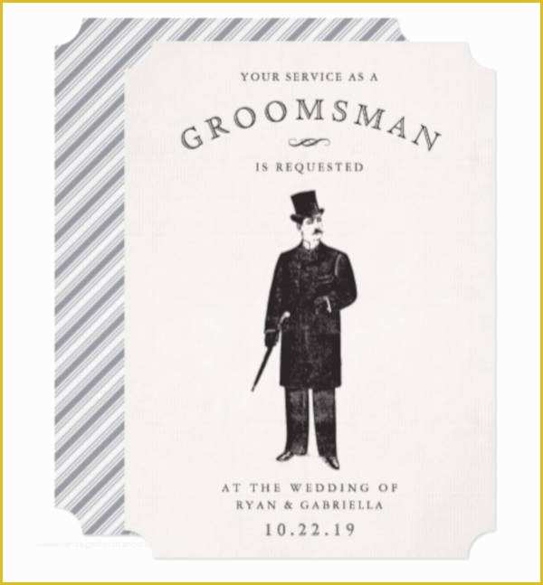 Free Groomsman Card Template Of 14 Groomsmen Invitation Card Templates Psd Ai