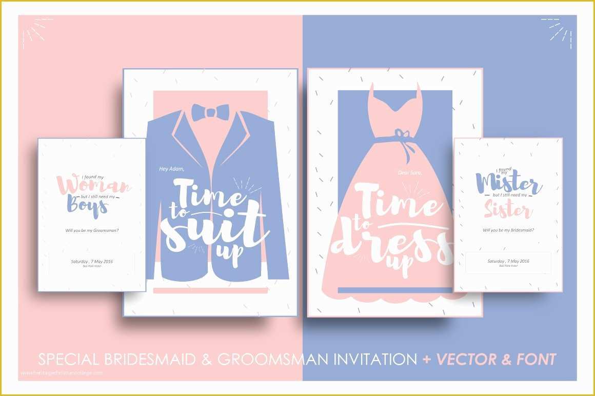 Free Groomsman Card Template Of Bridesmaid &amp; Groomsman Invites Wedding Templates