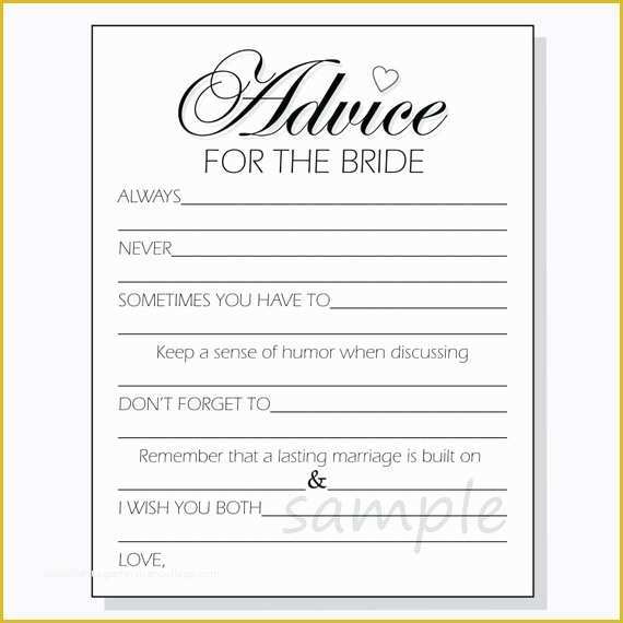 Free Groomsman Card Template Of Diy Advice for the Bride Printable Cards for A Bridal Shower